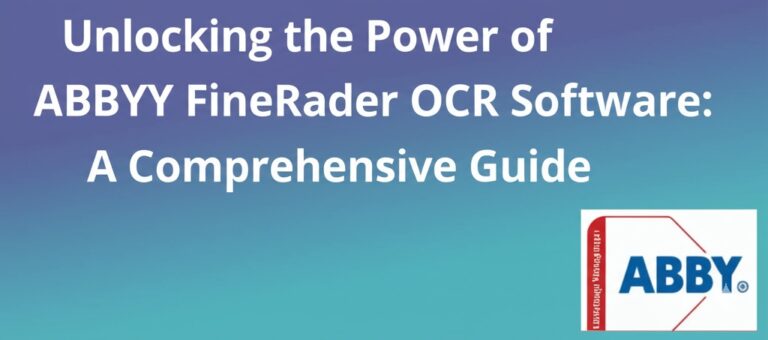 abbyy finereader ocr software