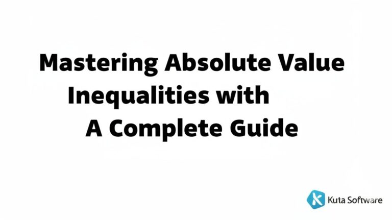 absolute value inequalities kuta software